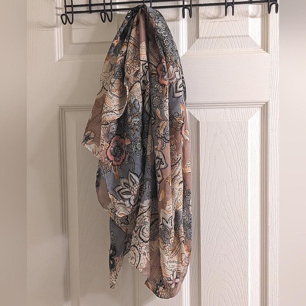 Thin Floral Scarf